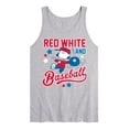 thumbnail image 1 of Peanuts - Red White And Baseball Lucy - USA- Men's Jersey Tank, 1 of 4