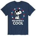 thumbnail image 1 of Peanuts - Red White And Cool - Men's Short Sleeve Graphic T-Shirt, 1 of 6