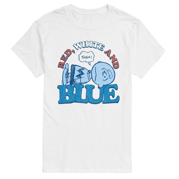Peanuts - Red White and Blue Charlie Brown - Men's Short Sleeve Graphic T-Shirt