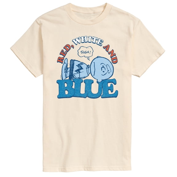 Peanuts - Red White and Blue Charlie Brown - Men's Short Sleeve Graphic T-Shirt