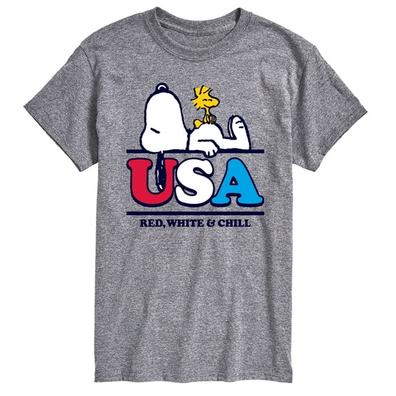 Peanuts - Red White and Chill - Men's Short Sleeve Graphic T-Shirt