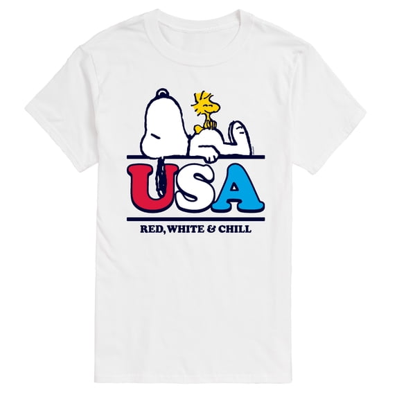 Peanuts - Red White and Chill - Men's Short Sleeve Graphic T-Shirt