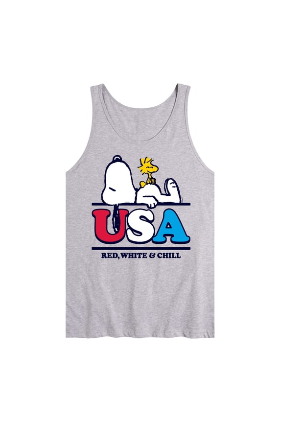 - Red White and Chill - Men's Sleeveless Graphic Tank