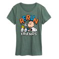thumbnail image 1 of Peanuts - Rerun And Friends -Women's Short Sleeve Graphic T-Shirt, 1 of 5