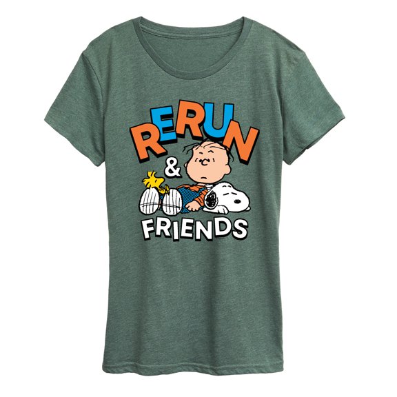 Peanuts - Rerun And Friends -Women's Short Sleeve Graphic T-Shirt