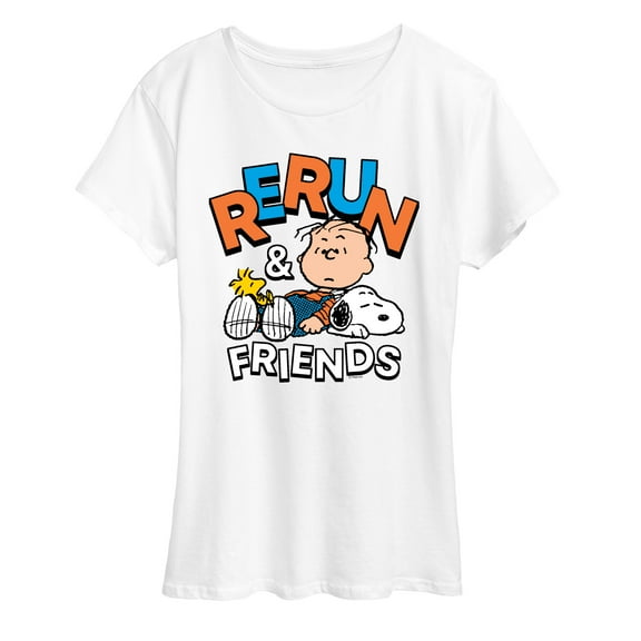 Peanuts - Rerun And Friends -Women's Short Sleeve Graphic T-Shirt