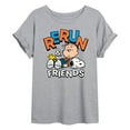 thumbnail image 1 of Peanuts - Rerun And Friends -Womens Oversized Graphic T-Shirt, 1 of 5