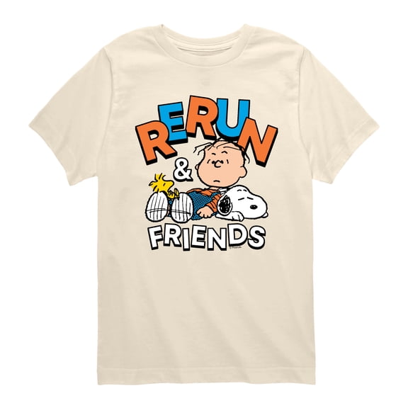 Peanuts - Rerun And Friends - Youthshort Sleeve Graphic T-Shirt