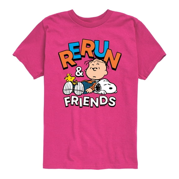 Peanuts - Rerun And Friends - Youthshort Sleeve Graphic T-Shirt
