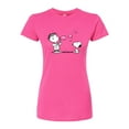 thumbnail image 1 of Peanuts - Rerun And Snoopy Bubbles - Juniors Fitted Graphic T-Shirt, 1 of 6