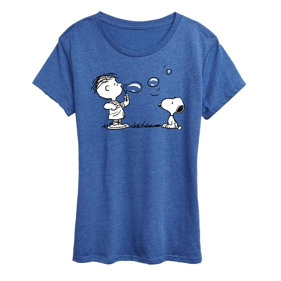 Peanuts - Rerun And Snoopy Bubbles - Women's Short Sleeve Graphic T-Shirt