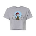 thumbnail image 1 of Peanuts - Rerun Winter - Juniors Cropped Cotton Blend T-Shirt, 1 of 6