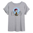 thumbnail image 1 of Peanuts - Rerun Winter - Juniors Ideal Flowy Muscle T-Shirt, 1 of 6