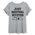 thumbnail image 1 of Peanuts - Resting My Eyes Snoopy - Women's Oversized T-Shirt, 1 of 6