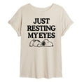 thumbnail image 1 of Peanuts - Resting My Eyes Snoopy - Women's Oversized T-Shirt, 1 of 6