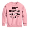 thumbnail image 1 of Peanuts - Resting My Eyes Snoopy - Toddler & Youth Crewneck Fleece Sweatshirt, 1 of 5