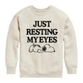 thumbnail image 1 of Peanuts - Resting My Eyes Snoopy - Toddler & Youth Crewneck Fleece Sweatshirt, 1 of 6