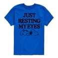 thumbnail image 1 of Peanuts - Resting My Eyes Snoopy - Toddler & Youth Short Sleeve Graphic T-Shirt, 1 of 6