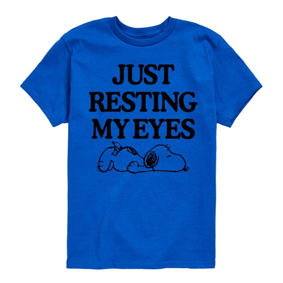Peanuts - Resting My Eyes Snoopy - Toddler & Youth Short Sleeve Graphic T-Shirt