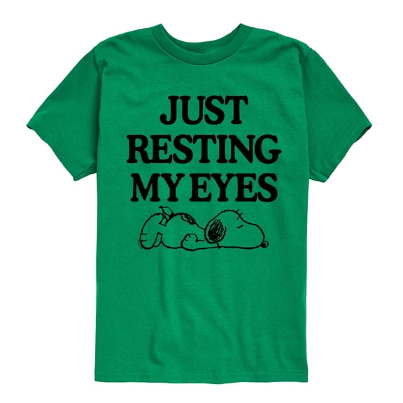 Peanuts - Resting My Eyes Snoopy - Toddler & Youth Short Sleeve Graphic T-Shirt