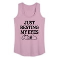 thumbnail image 1 of Peanuts - Resting My Eyes Snoopy - Women's Racerback Tank Top, 1 of 6