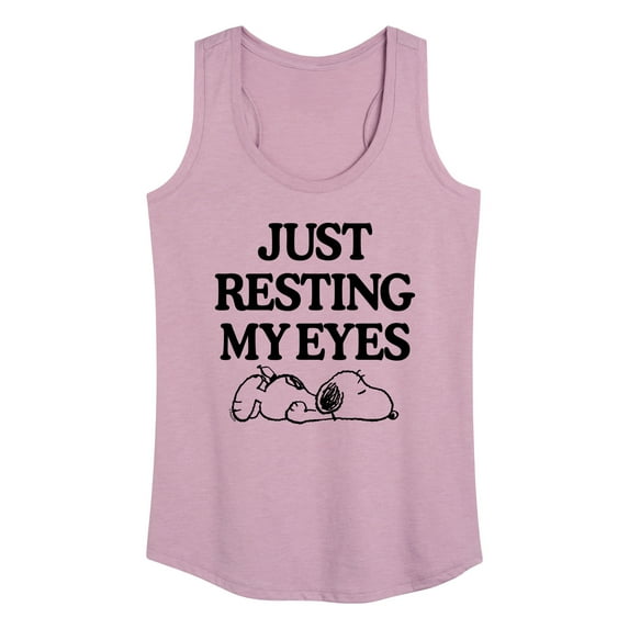 Peanuts - Resting My Eyes Snoopy - Women's Racerback Tank Top