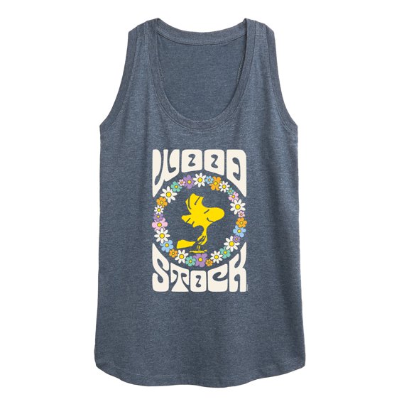 Peanuts - Retro Floral Woodstock - Women's Racerback Tank Top