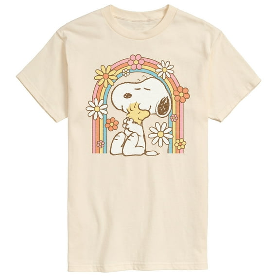 Peanuts - Retro Flower Rainbow   - Men's Short Sleeve Graphic T-Shirt