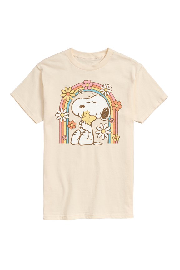 - Retro Flower Rainbow   - Men's Short Sleeve Graphic T-Shirt