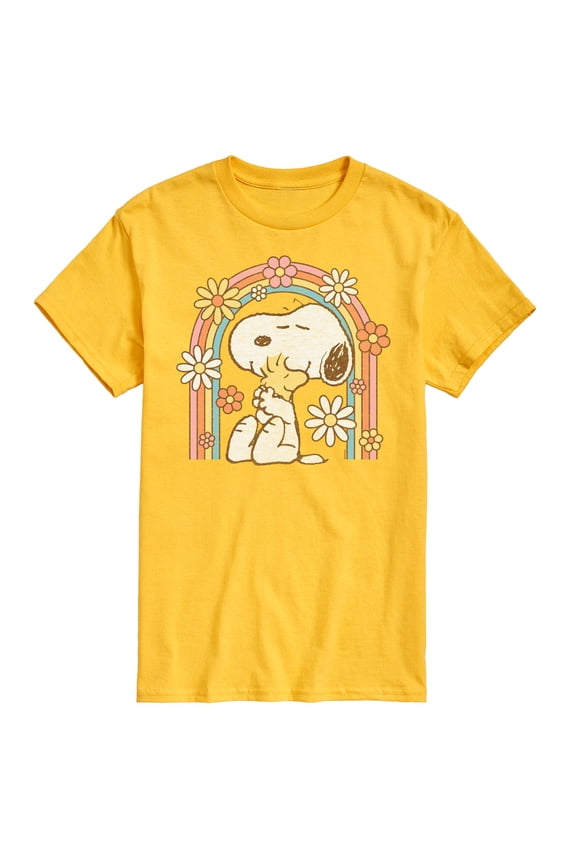 - Retro Flower Rainbow - Men's Short Sleeve Graphic T-Shirt