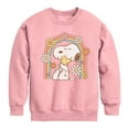 thumbnail image 1 of Peanuts - Retro Flower Rainbow - Toddler And Youth Crewneck Fleece Sweatshirt, 1 of 5