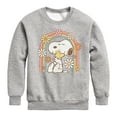 thumbnail image 1 of Peanuts - Retro Flower Rainbow - Toddler And Youth Crewneck Fleece Sweatshirt, 1 of 6