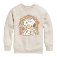 thumbnail image 1 of Peanuts - Retro Flower Rainbow - Toddler And Youth Crewneck Fleece Sweatshirt, 1 of 6