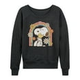 thumbnail image 1 of Peanuts - Retro Flower Rainbow - Women's Lightweight French Terry Long Sleeve Shirt, 1 of 6