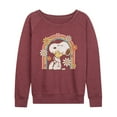 thumbnail image 1 of Peanuts - Retro Flower Rainbow - Women's Lightweight French Terry Long Sleeve Shirt, 1 of 6