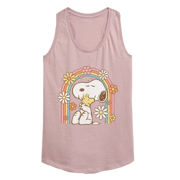 Peanuts - Retro Flower Rainbow - Women's Racerback Tank Top