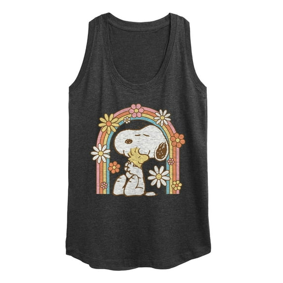 Peanuts - Retro Flower Rainbow - Women's Racerback Tank Top