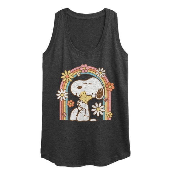 Peanuts - Retro Flower Rainbow - Women's Racerback Tank Top