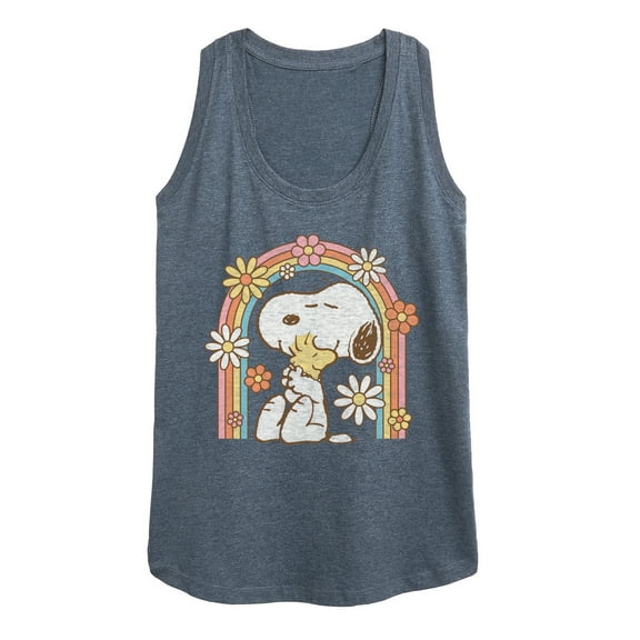 Peanuts - Retro Flower Rainbow - Women's Racerback Tank Top