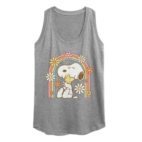 Peanuts - Retro Flower Rainbow - Women's Racerback Tank Top