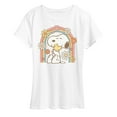 thumbnail image 1 of Peanuts - Retro Flower Rainbow - Women's Short Sleeve Graphic T-Shirt, 1 of 6