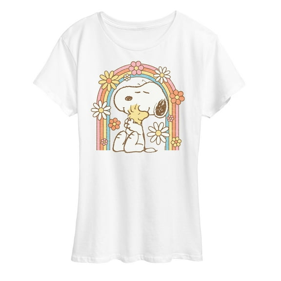 Peanuts - Retro Flower Rainbow - Women's Short Sleeve Graphic T-Shirt