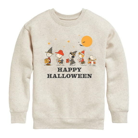 Peanuts - Retro Halloween Group - Toddler & Youth Crewneck Fleece Sweatshirt