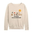 thumbnail image 1 of Peanuts - Retro Halloween Peanuts Group - Women's Lightweight French Terry Long Sleeve Shirt, 1 of 6
