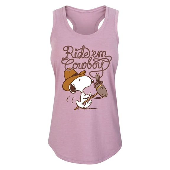 Peanuts - Ride Em Cowboy - Women's Racerback Tank Top
