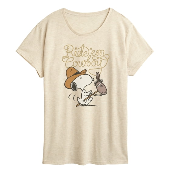 Peanuts - Ride Em Cowboy - Women's Short Sleeve Graphic T-Shirt
