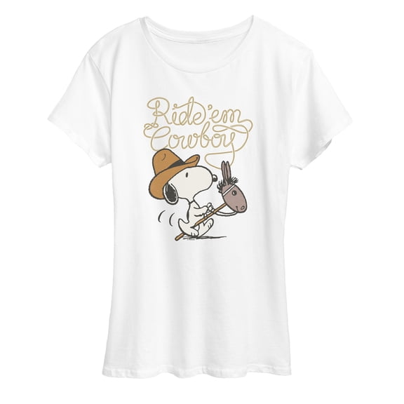 Peanuts - Ride Em Cowboy - Women's Short Sleeve Graphic T-Shirt