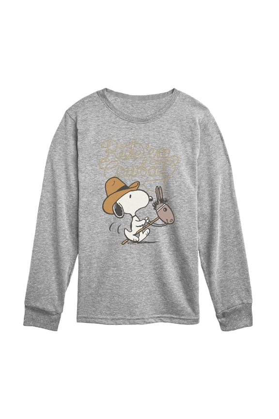 - Ride Em Cowboy - Youth Boys Long Sleeve Graphic T-Shirt