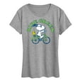 thumbnail image 1 of Peanuts - Ride Green  - Women's Short Sleeve Graphic T-Shirt, 1 of 6