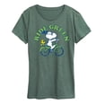 thumbnail image 1 of Peanuts - Ride Green  - Women's Short Sleeve Graphic T-Shirt, 1 of 6